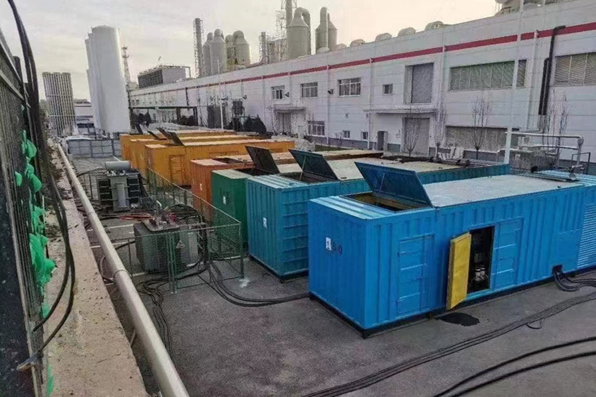 拉孜发电机租赁施工现场