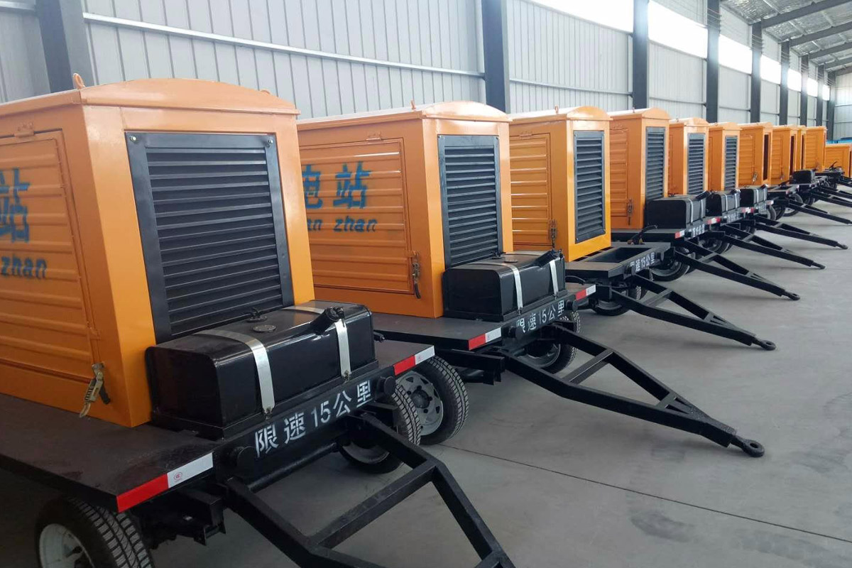 拉孜发电机租赁施工现场